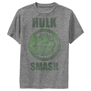 Boy's Marvel Hulk Smash Performance Performance Tee - 1 of 3