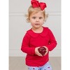 RuffleButts Toddler Girls Knit Long Sleeve Ruffle Peter Pan Tee - 3 of 4