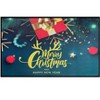 Home Mart Goods Merry Christmas & Happy New Year Teal Non-Slip Washable Low Pile Kitchen Mat Entrance Door Mat Entrance Door Mat - 31" x 19" - 3 of 4