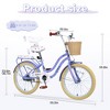 YONWAY 20 inch Kids Bike With Woven Basket Single, Speed Cruiser Rear Rack, Caliper Brake Bicycle, For Girls 7-10 - 2 of 4