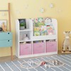 GlasFlength Decorative Bookshelf Creative and Unique Styling, Multifunctional Storage with Open Display Bookshelves, Multicolored,36.2”*11.8”*31.5" - 2 of 4