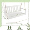 Tangkula 54" HDPE Porch Swing Outdoor Patio Hanging Chair w/ Cup Holder Adjustable Chain - 3 of 4