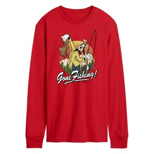 Men's - Disney - Goofy Gone Fishing Long Sleeve Graphic T-Shirt - 1 of 3
