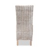Trianna Rattan and Wood Dining Chair White/Brown - bali & pari: Indonesian Crafted, No Assembly Required - 2 of 4