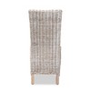 Trianna Rattan and Wood Dining Chair White/Brown - bali & pari: Indonesian Crafted, No Assembly Required - image 2 of 4