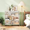 Tangkula 8 Cube Bookcase 3-Tier Modern Storage Organizer w/ 5 Metal Legs Bookshelves - 2 of 4