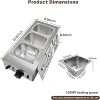 Chocolate Melting Pot, Stainless Steel Chocolate Tempering Machine with Tanks & Lids, Temperature Control Probe for Milk, Coffee, Cheese - 2 of 4