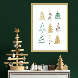 Amanti Art 19"x25" Christmas Trees 1 by Kristina N. Wood Framed Wall Art Print - 1 of 4