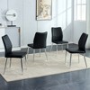 4 dining chairs. A medieval modern chair made of PU material with soft cushions, equipped with metal legs, Suitable for restaurants and living rooms - 2 of 4