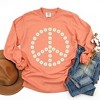 Simply Sage Market Women's Daisy Peace Sign Long Sleeve Garment Dyed Tee - 2 of 2