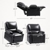 Power Lift Chair for Elderly, Faux Leather Recliner Sofa with Vibration Massage and Heat, Remote, Side Pockets - 3 of 4
