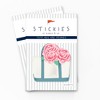 Tote Bag 3" x 3" 50-Sheet Sticky Notes (2-Pack) & Window Peonies Greeting Card Combo by Ramus & Co - 2 of 3