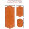 Waterford Tufted Bath Rug, Extra Soft and Absorbent, Non-Slip, Machine Wash, bath rug for Bathroom, 3 Pcs Set with Runner, Terracotta - 3 of 4