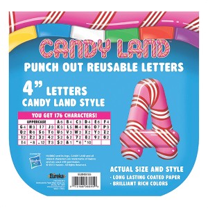 Eureka® Candy Land™ Peppermint Stripe Deco 4" Letters, 176 Characters - 1 of 1