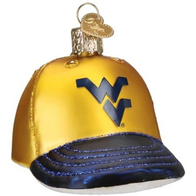 Old World Christmas Blown Glass Ornament for Christmas Tree, West Virginia Baseball Cap