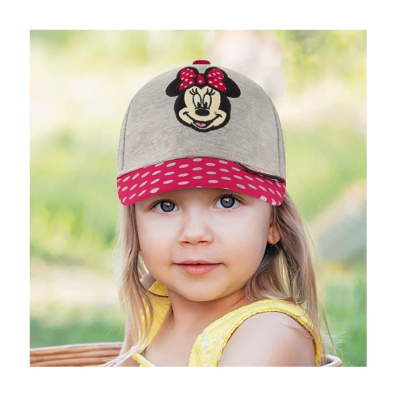 Minnie Mouse Baseball Cap-4-7 Years- Grey/Red Polka Dots, 2 of 7
