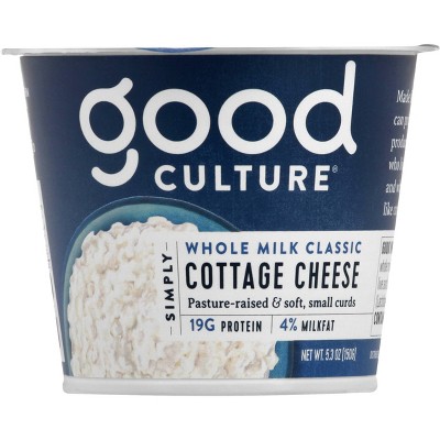Good Culture Classic 4% Whole Milk Classic Cottage Cheese - 5.3oz
