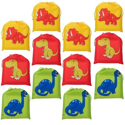Juvale 12-Pack Party Favor Drawstring Bags for Kids Dinosaur Birthday Giveaways  Gifts