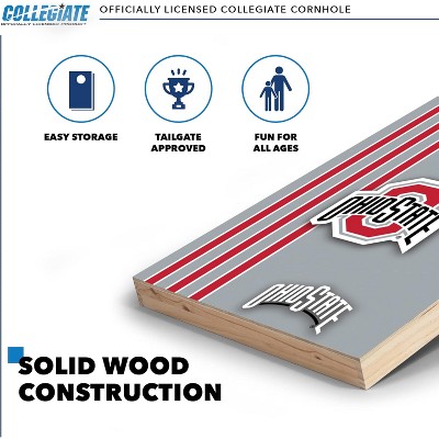 Ohio State Buckeyes 2'x3' Gray Wood Cornhole Set with Bean Bags