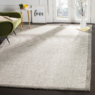 Sage and Ivory Handmade Wool Abstract 6' x 9' Area Rug
