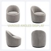 Modern Barrel Swivel Chairs with Concealed Storage, Round Upholstered Accent Chairs - 4 of 4