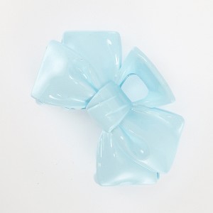 Unique Bargains Women's Fashion Elegant Bow Hair Clips 3.54"x2.17"x1.57" Blue 1 Pc - 1 of 3