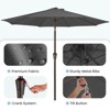 Hyleory 9'  Sunbrella with 8 ribs,Hyleory Tilt Market Patio Umbrella with Oval Ribs Iron Pole, Sturdy and Adjustable - 3 of 4
