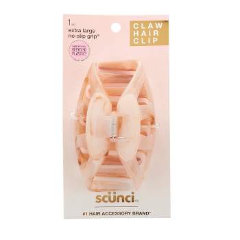 scünci No-Slip Grip Recycled Extra Large Claw Clip - Pink - Extra Thick Hair