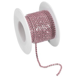 Unique Bargains DIY Bag Clothing Decoration Crystal Rhinestone Sew on Close Claw Chain Trim - 1 of 4