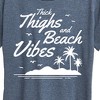 Women's - Instant Message - Thick Thighs Beach Vibes Short Sleeve Graphic T-Shirt - 2 of 4