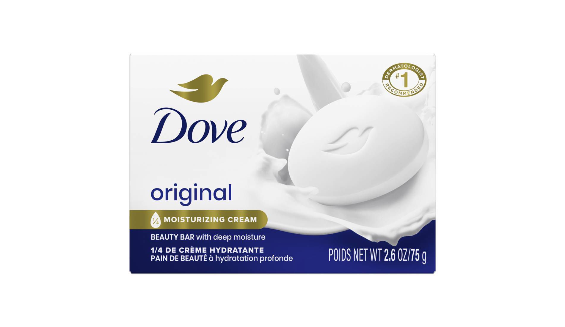 Dove Beauty Original Bar Soap - Unscented - Travel Size - 3.17oz