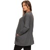 Felina | Modal Span Side Drape Maternity L/S Top - 2 of 2
