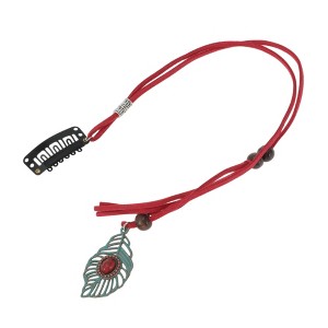 Unique Bargains Women's Leaf Braided Hair Chain 1 Pc - 1 of 4