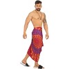 LA LEELA Men's Sarong Beach Cover Ups Wraps One Size Garnet Mandala - 4 of 4