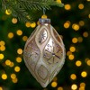 Northlight 4" Retro Ombre Glass Finial Christmas Ornament - Rose Gold - 2 of 4