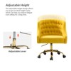 Anika Velvet Height-adjustable Swivel Task Office Chair with Button-tufted Back and Gold Base | Karat Home - 4 of 4