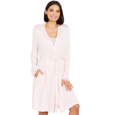 Motherhood Maternity Lace-Trim Nursing Nightgown & Robe - Macy's