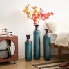 Dolonm 20.4"/24.4"/28.34"  3-Pc Modern Droplet Floor Vase Set - Glazed Metal, Large Vases  for Home Decor - 3 of 4