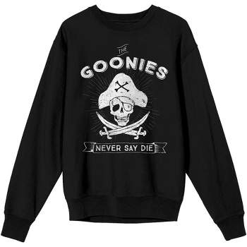 The Goonies Goonies Never Say Die Skull And Crossbones Women's Black Long Sleeve Sweatshirt