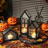 MOEPISY Black Glass Candle Holders - Fall Decorations for Home, Autumn Decor, Halloween Decorations - 3 of 4