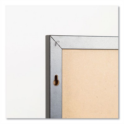 Black MDF Frame Magnetic Dry Erase Board with White Surface, 24" x 18"