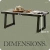 Kings Brand Furniture Charlie Modern Rectangle Wood Coffee Table, Accent Cocktail Center Tables for Living Room - 2 of 4
