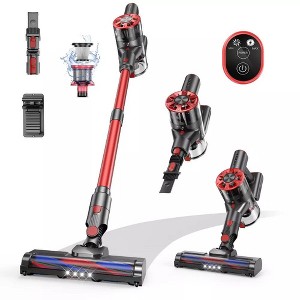 MAMNV 150W Cordless Stick Vacuum for HardFloors, Carpet, Rug, and Pet Hair, Bagless Vacuum Cleaner, Red - 1 of 4