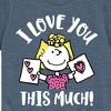 Boys' - Peanuts - I Love You This Much Short Sleeve Graphic T-Shirt - 2 of 4