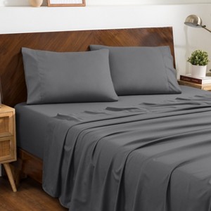 4 Piece Bed Sheet Set with Envelope Pillowcases - Ultra Soft - Bare Home - 1 of 4