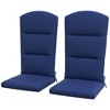 Outsunny Adirondack Chair Cushions, Outdoor Chair Cushions with Seat Cushion, Back Cushion and Ties, Water Repellent Replacement Patio Seat Pads - 4 of 4