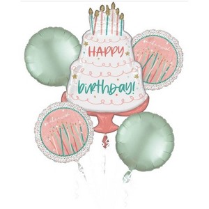 Anagram 5ct 'Happy Birthday' Bouquet Cake Foil Balloon - 1 of 3