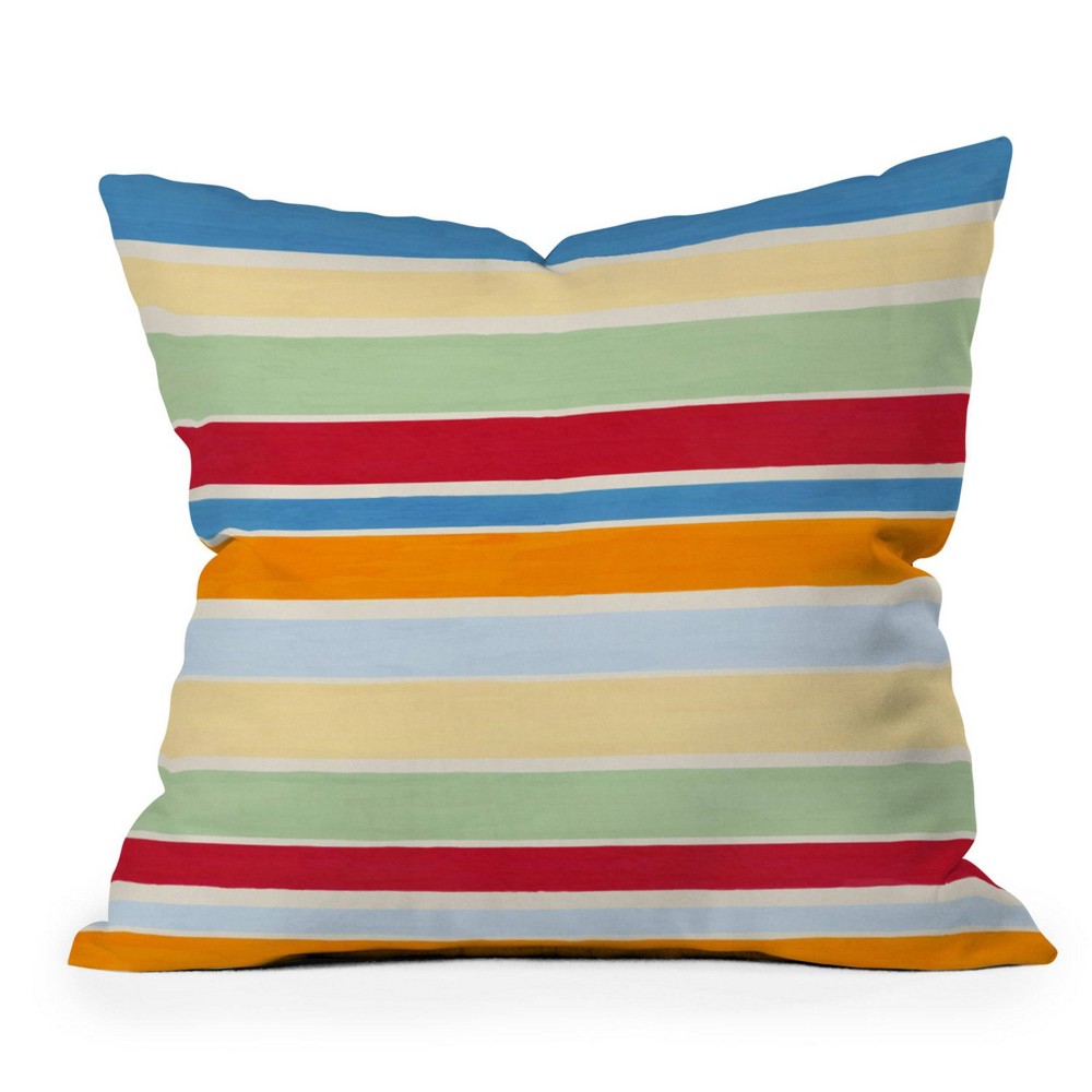 Photos - Pillow Deny Designs 20"x20" Avenie Modern Craft Roman Stripes Square Indoor Throw  20"x20"