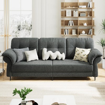 Modern Sofa for Living Room Couch- 3 Seater Sofa with Removable Pillows Comfy Sofa Couch Wide Seats
