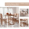 5 Piece Farmhouse Counter Height Dining Set,47'' Rectangular Wood Dining Table and 4 Upholstered Chairs,Small Space Dining Table Set-Coolbibila - 3 of 4